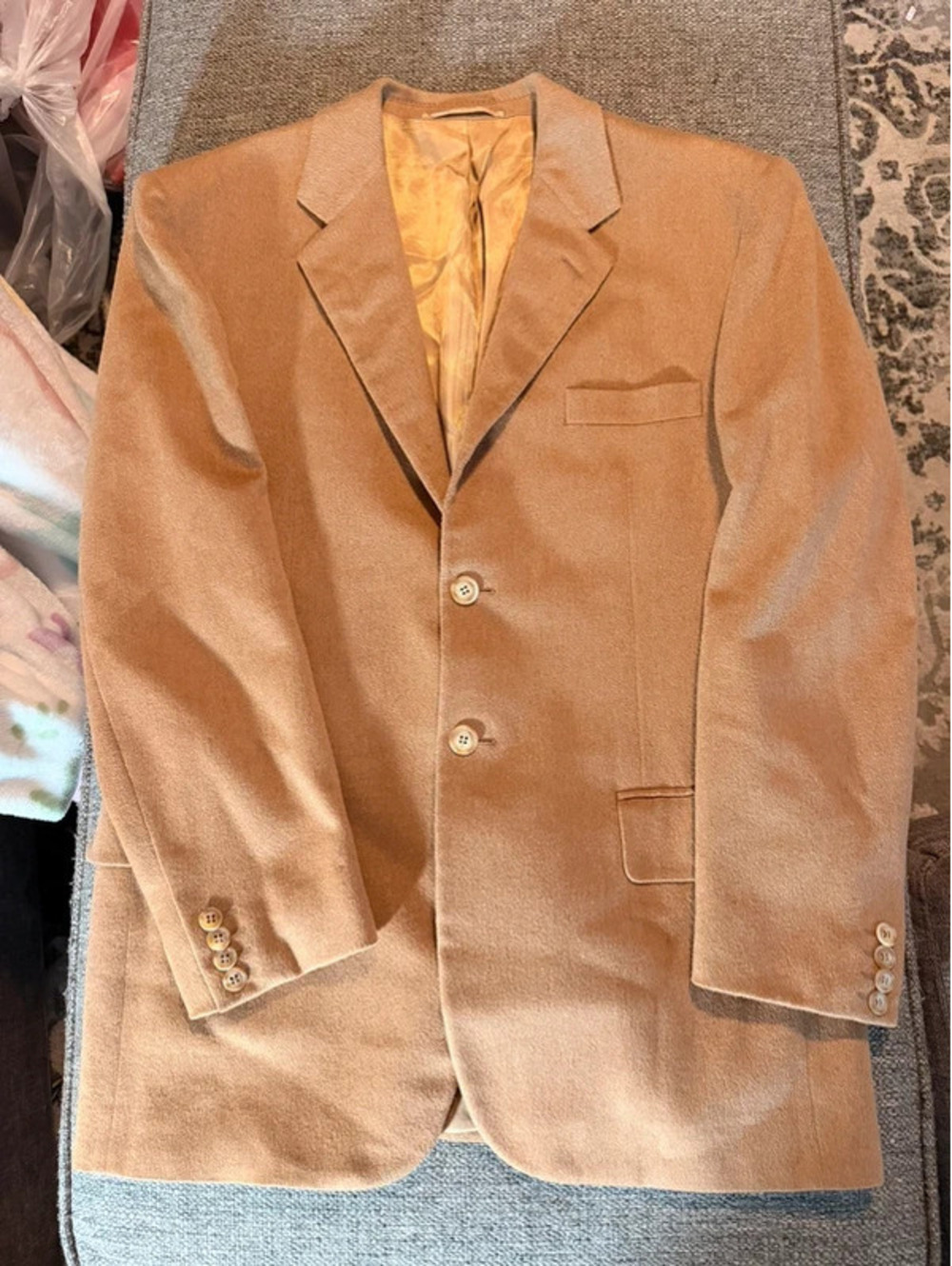 PRADA Milano Men’s Blazer 50 / US 40 Camel Tan Made in Italy Luxury Sport Coat